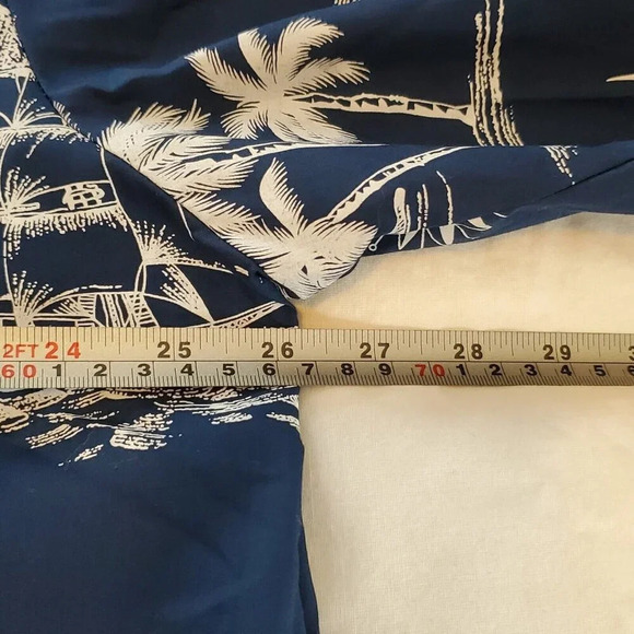 Royal Creations Men’s Hawaiian Shirt Blue Hawaii Islands Boat Palm Beach USA XXL - Picture 3 of 10